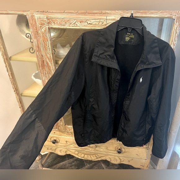 Polo by Ralph Lauren Large Pony Image Mens Medium Vintage Black Windbreaker - Picture 5 of 12